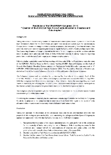 Resolutions EUROSAI Task Force Funds Allocated to Disasters and Catastrophes