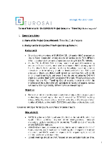 ToR EUROSAI Project Group “Travelling Club of Experts”