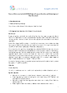 Terms of Reference for the EUROSAI Project Group on Benefits and Methodologies of Real Time Audit 