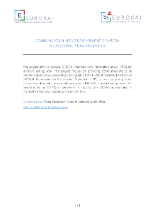 Communication about development of INTOSAI Professional Pronouncements