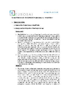 ToR EUROSAI PG #AuditTalks