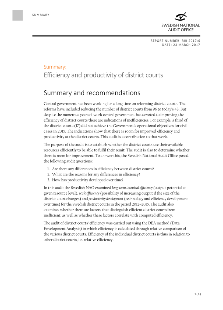 Efficiency and productivity of district courts - Summary and recommendations