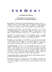 EUROSAI Statement on Independence of SAIs 