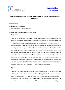 ToR EUROSAI Project Group for “Parallel Audit on Artificial Intelligence” 