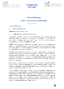 Terms of Reference on the Project Group on Audit English