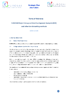 Terms of Reference   EUROSAI Project Group on Data Envelopment Analysis (DEA)   and other benchmarking methods 