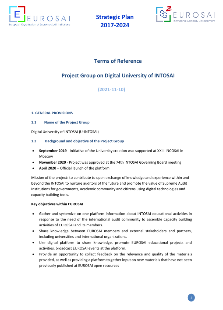 ToR Project Group Digital University of INTOSAI