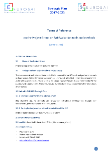 ToR Project Group on SAI Evaluation tools and methods