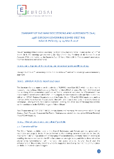 Summary of Agreements of the 49 EUROSAI Governing Board