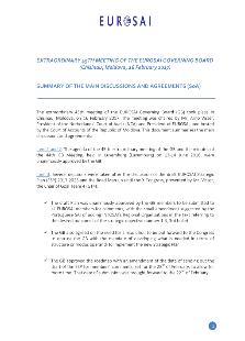 Summary of Agreements of the 45 EUROSAI Governing Board