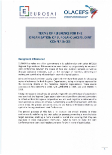 ToR of Joint Conferences between EUROSAI and OLACEFS 
