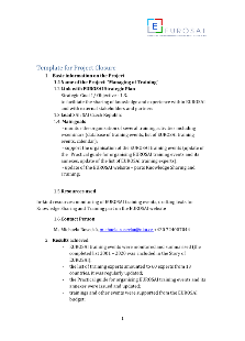 Project closure - Managing of Training