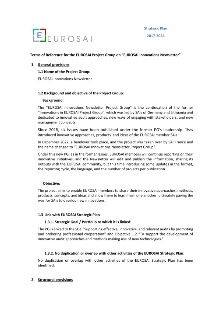 ToR EUROSAI Project Group 