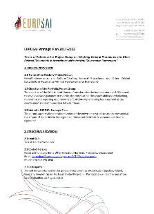 ToR Project Group “General Procedures for the ESP 2017-2023”