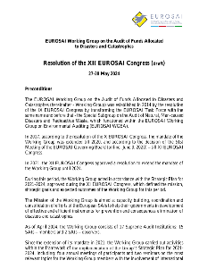 Resolution to the XII Congress of the WGAFADC