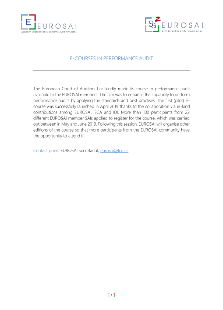 E-courses in Performance Audit