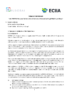 ToR for the joint EUROSAI-European Confederation of Institutes of Internal  Auditors (ECIIA) Project Group