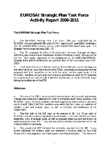 EUROSAI Strategic Plan Task Force Activity Report 2008-2011