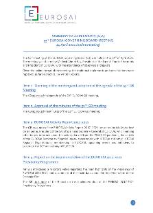 Summary of Agreements of the 53 EUROSAI Governing Board