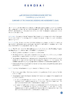 Summary of Agreements of the 44 EUROSAI Governing Board